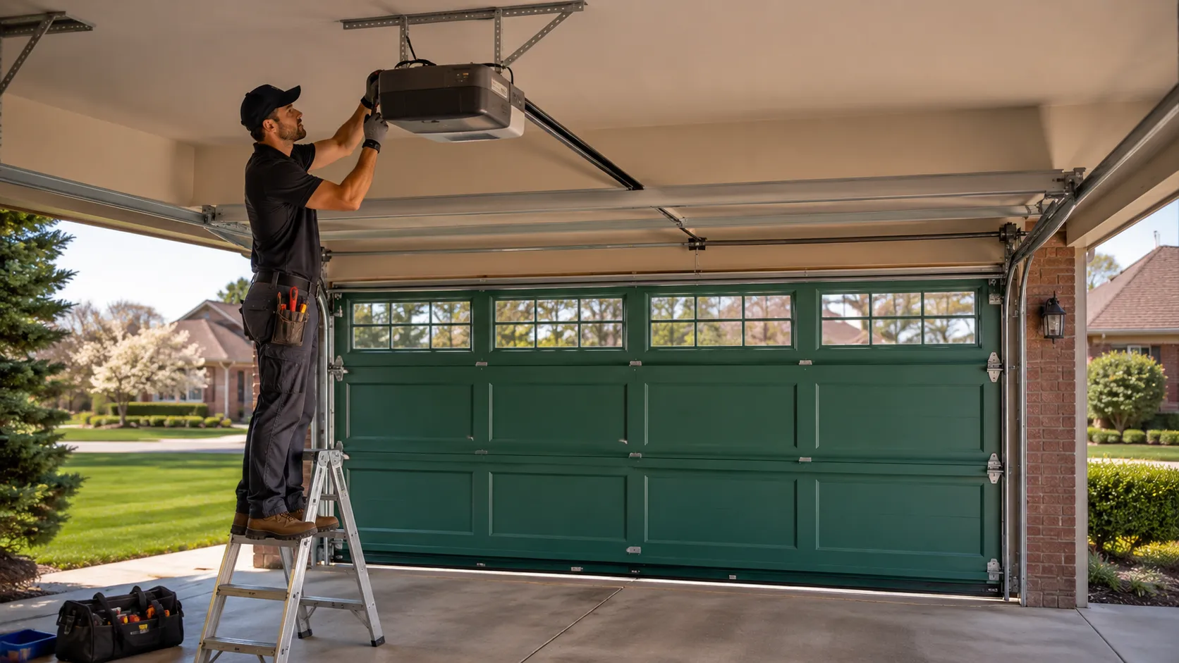 Garage door work built around Oswego's houses, not a script